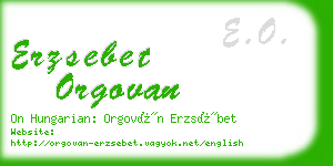 erzsebet orgovan business card